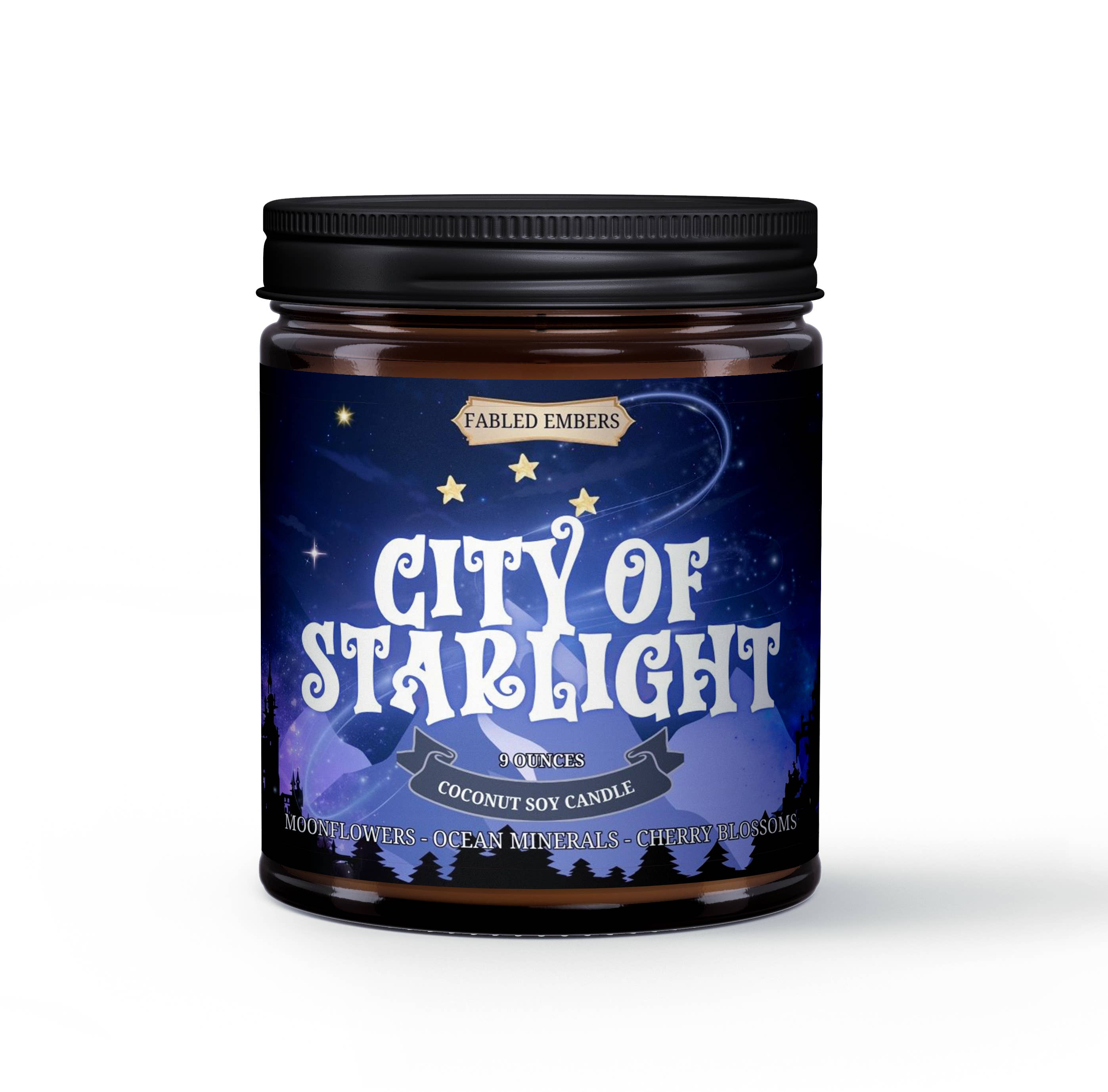 FABLED EMBERS* CITY OF STARLIGHT book lovers candle