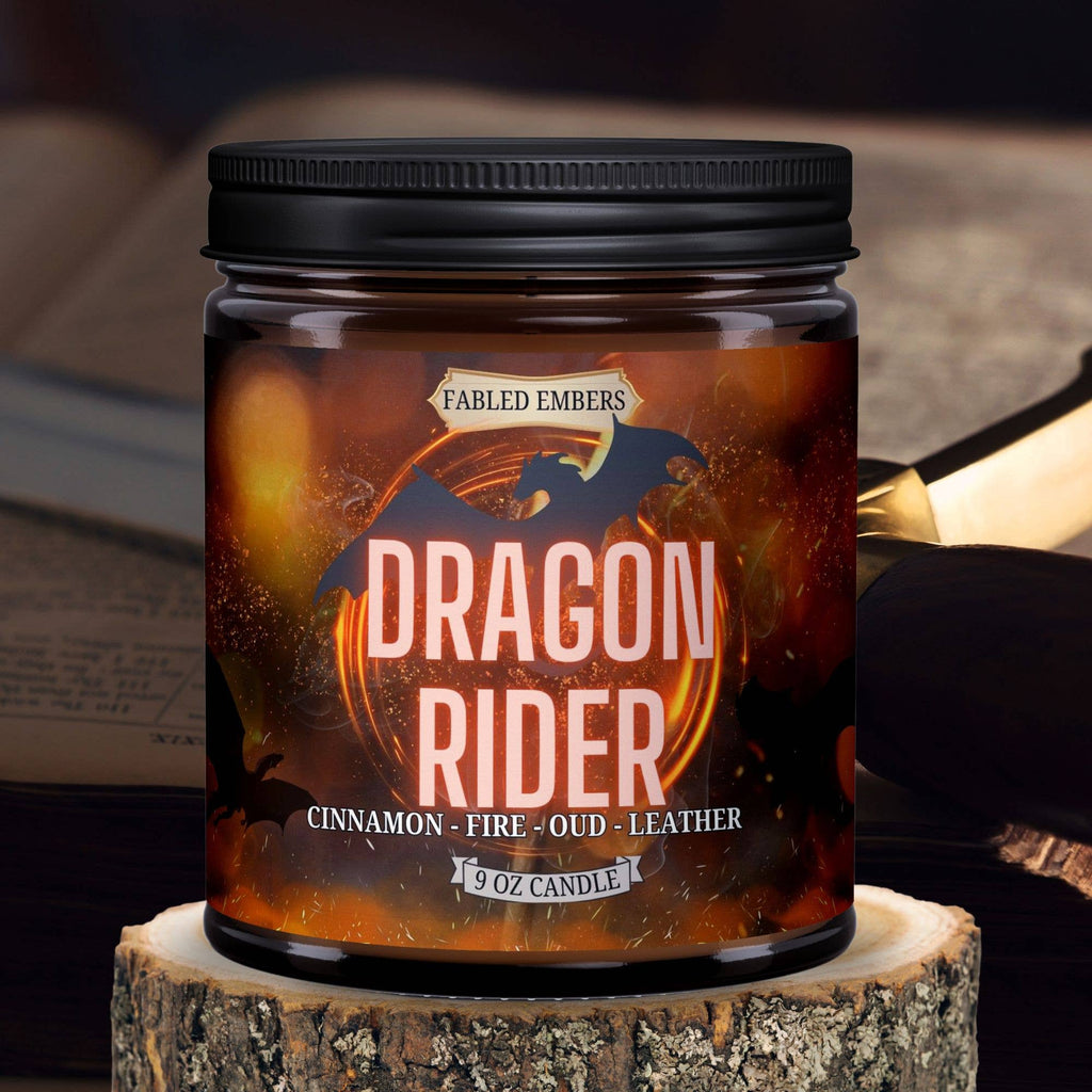 FABLED EMBERS* DRAGON RIDER fantasy bookish candle
