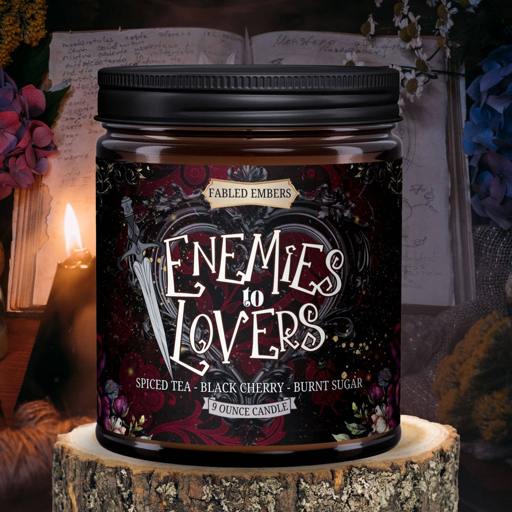 FABLED EMBERS* ENEMIES TO LOVERS bookish 9oz Candle Coconut Soy