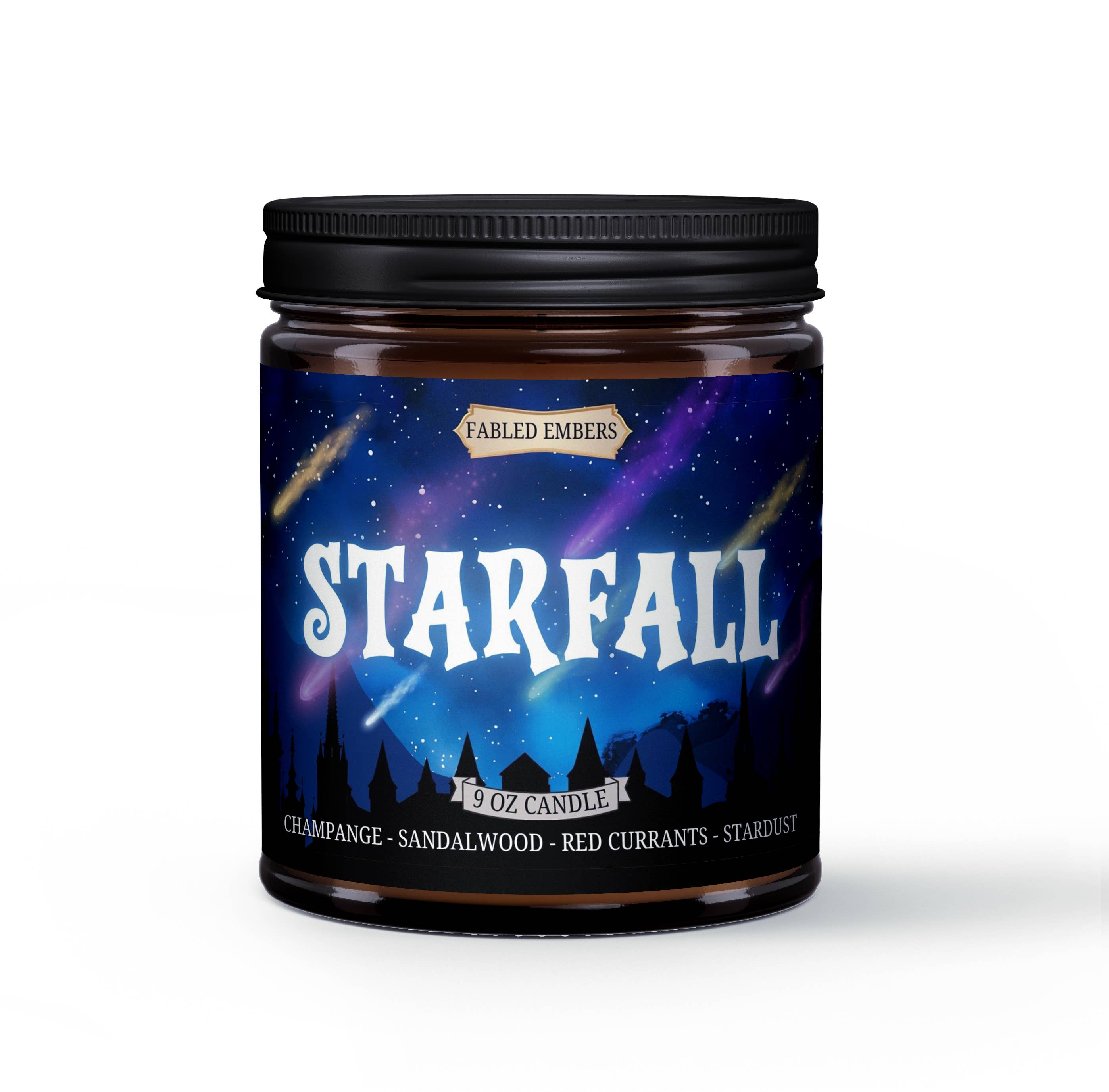 FABLED EMBERS* STARFALL book lovers acotar 9 ounce Candle | bookish