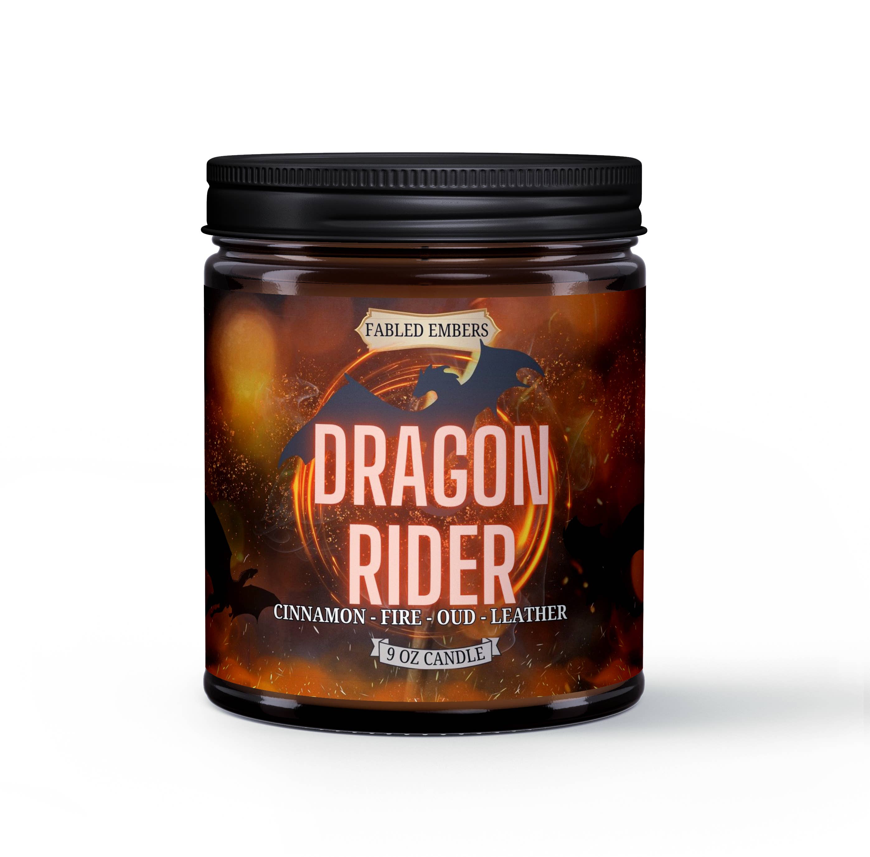 FABLED EMBERS* DRAGON RIDER fantasy bookish candle