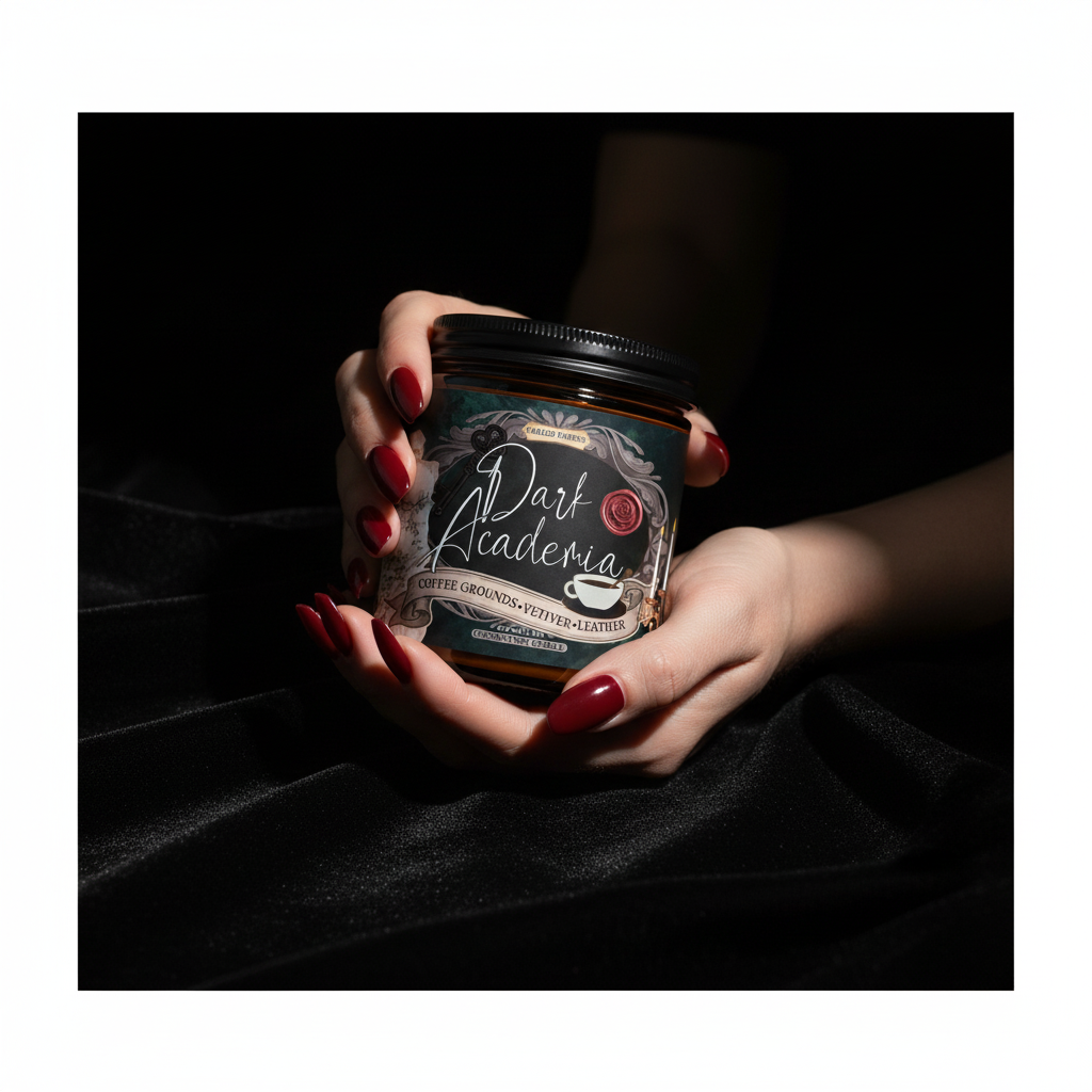 *FABLED EMBERS* DARK ACADEMIA book lovers coconut soy wax candle